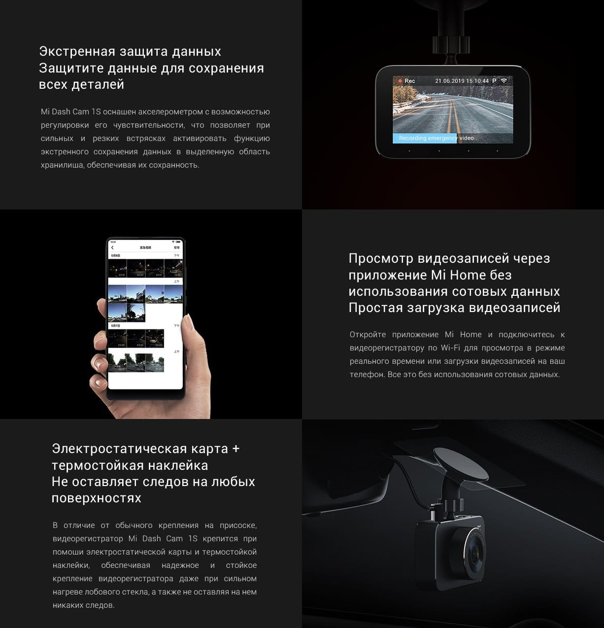 Видеорегистратор Mi Dash Cam 1S MJXCJLY02BY (QDJ4032GL)