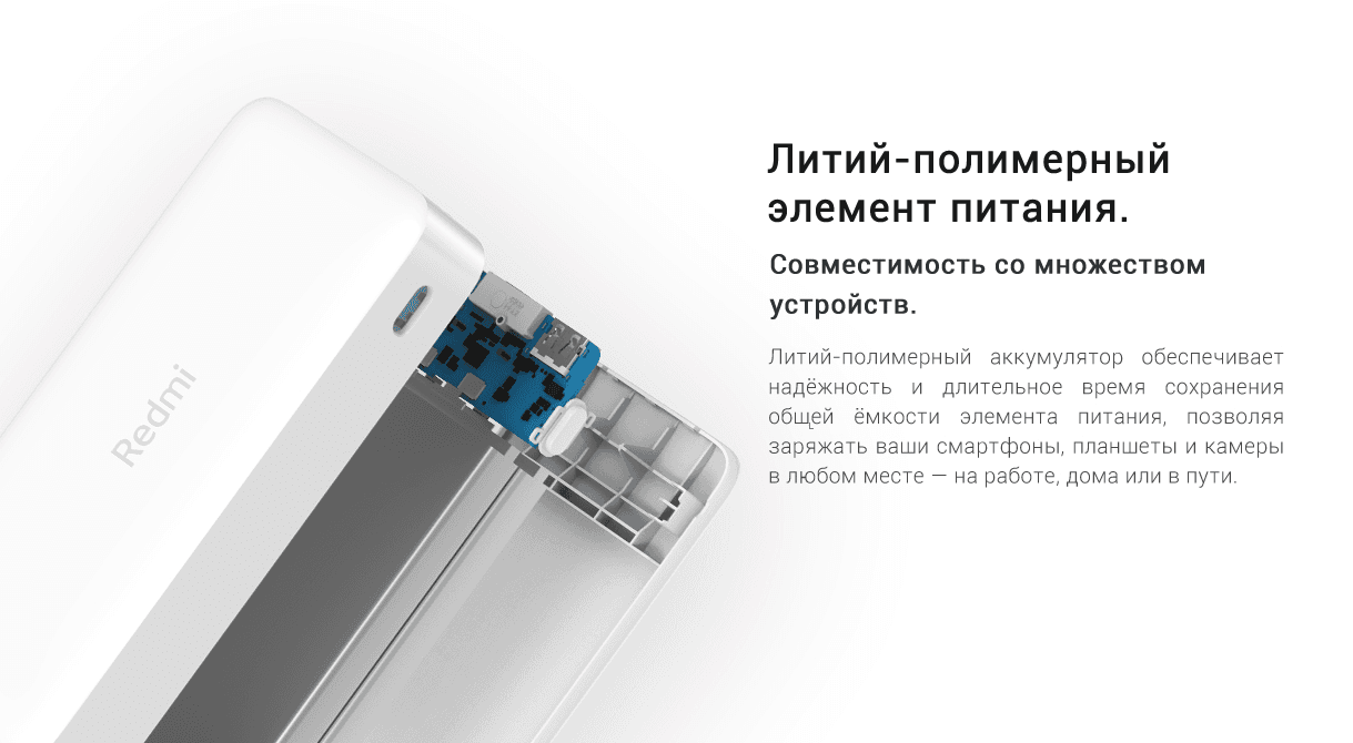 Аккумулятор внешний 20000mAh Redmi 18W Fast Charge Power Bank Black PB200LZM (VXN4304GL)