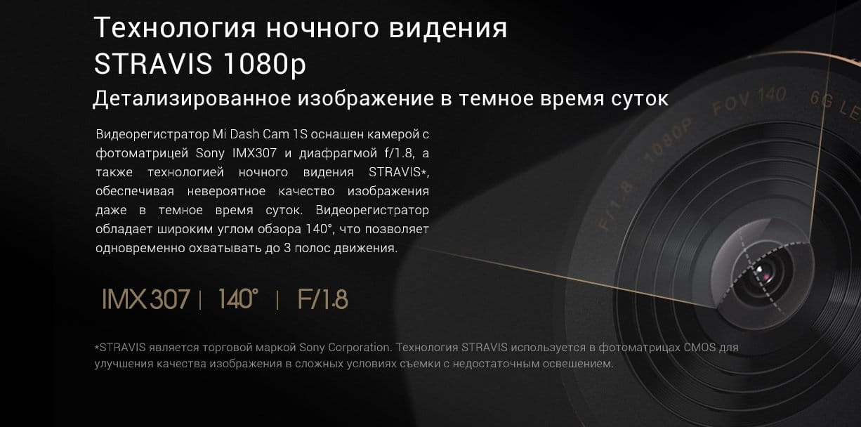 Видеорегистратор Mi Dash Cam 1S MJXCJLY02BY (QDJ4032GL)