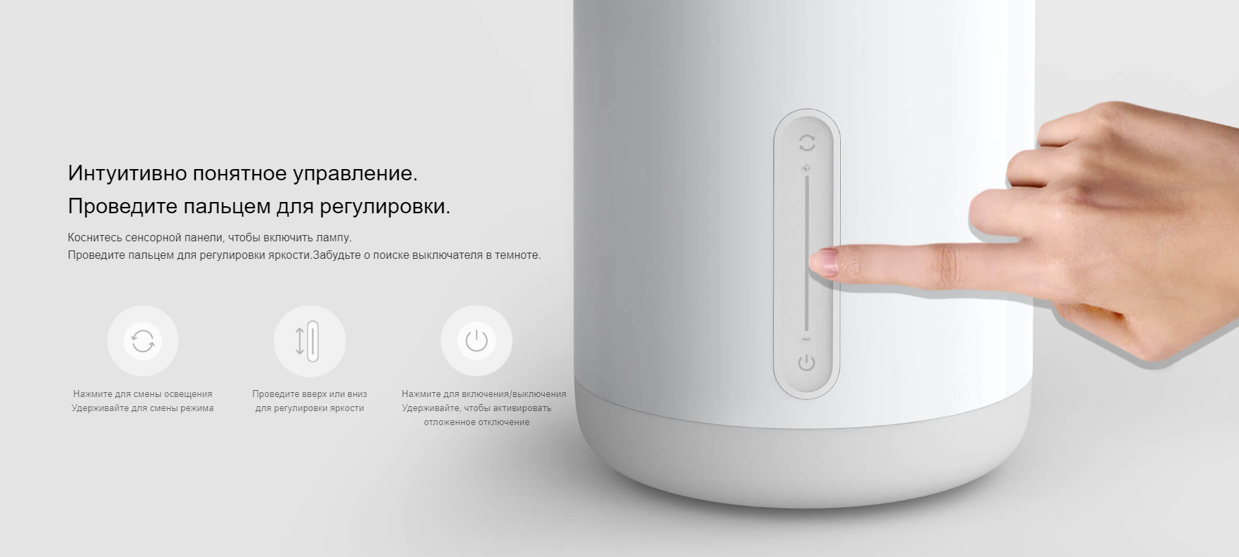 Лампа прикроватная умная Mi Bedside Lamp 2 MJCTD02YL (MUE4093GL)