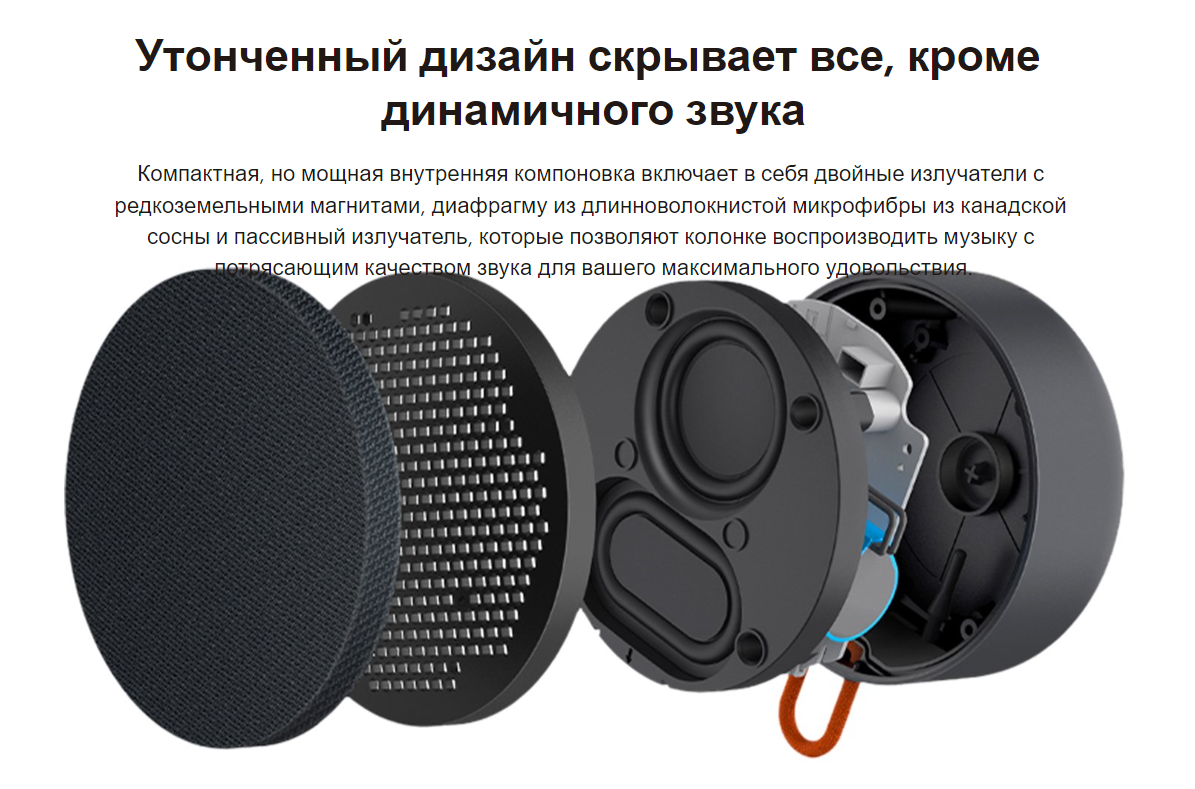 Колонка портативная Mi Portable Bluetooth Speaker XMYX04WM (BHR4802GL)