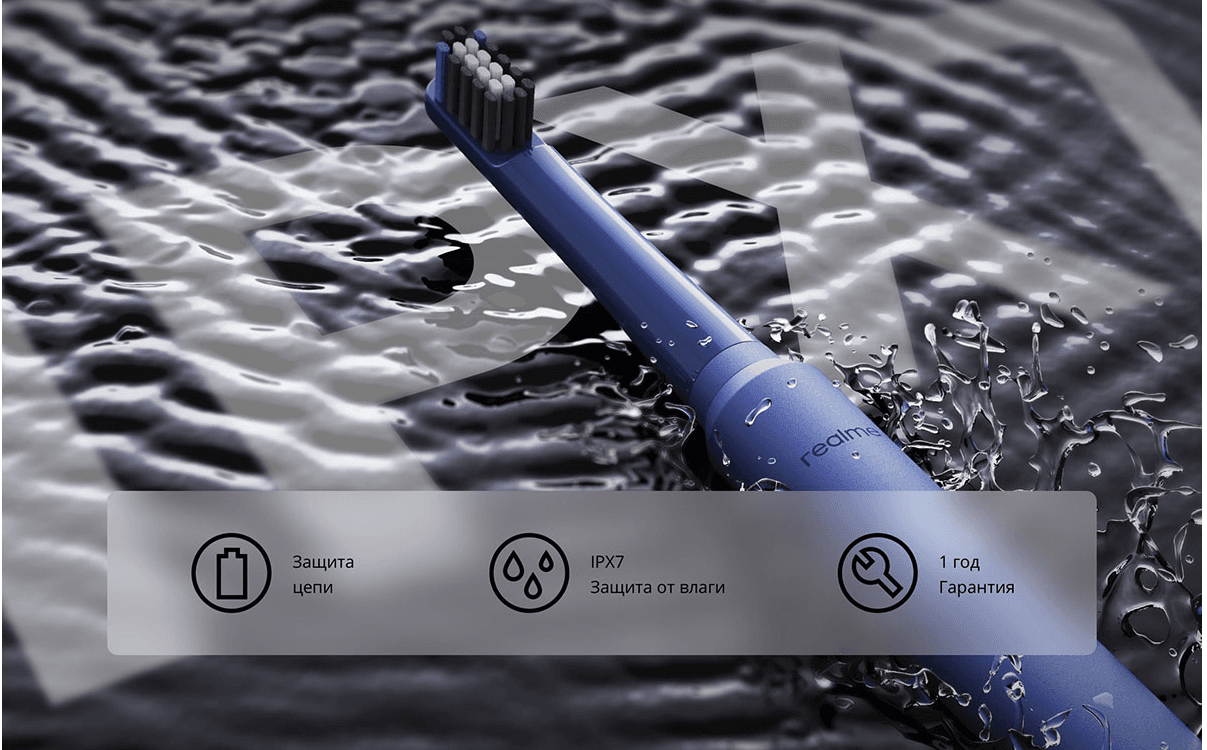 Ультразвуковая электрическая зубная щетка Realme RMH2013 (N1) Цвет: Синий (Blue)