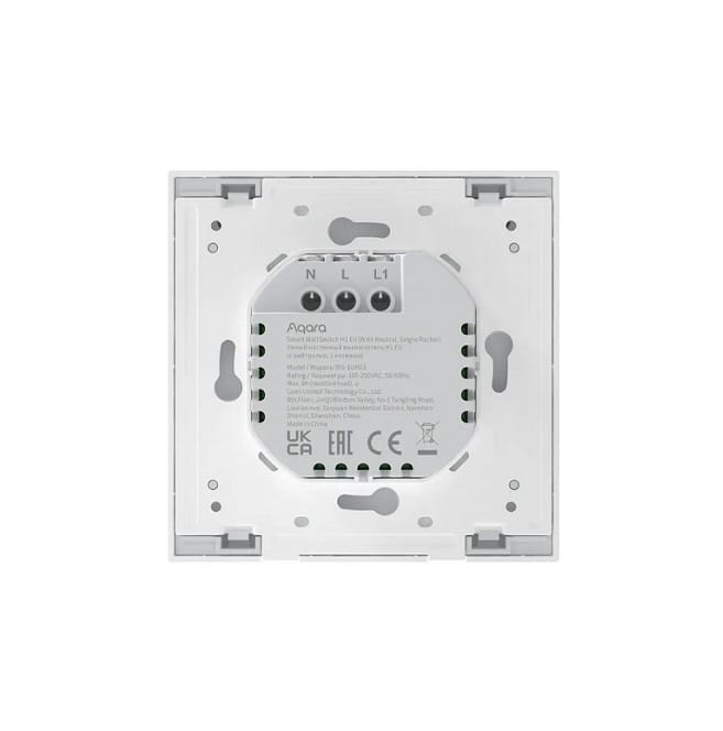 Умный выключатель Aqara Smart wall switch H1 (with neutral, single rocker) WS-EUK03