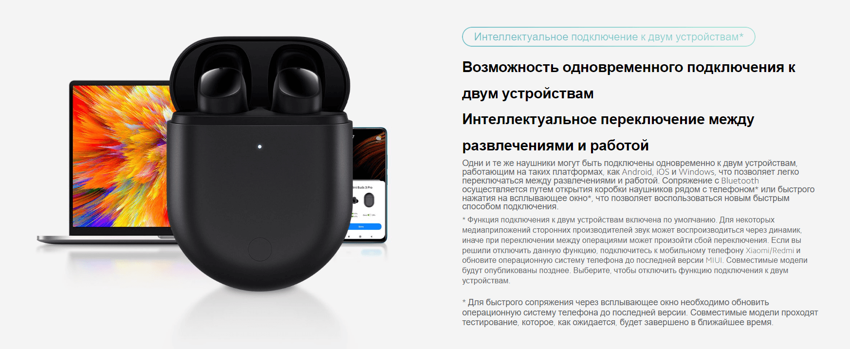 Наушники Redmi Buds 3 Pro Black TWSEJ01ZM (BHR5310GL) (Русская версия)