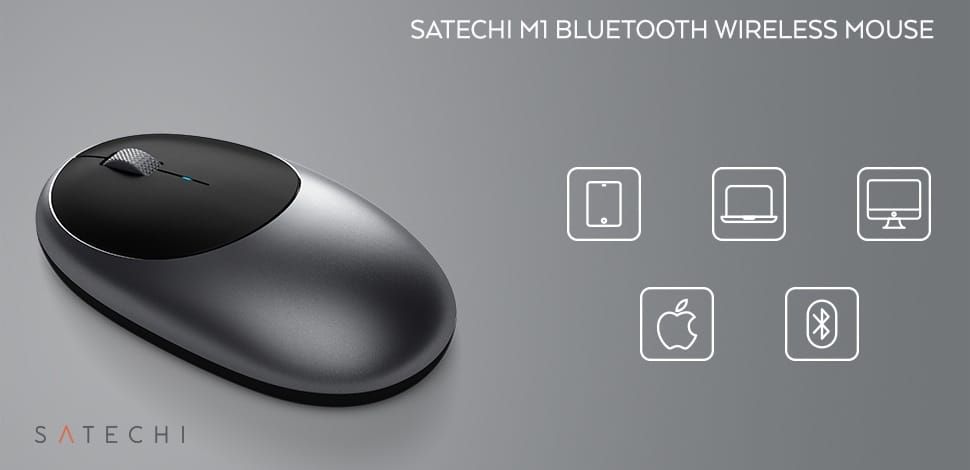Беспроводная компьютерная мышь Satechi M1 Bluetooth Wireless Mouse. Цвет серый космос