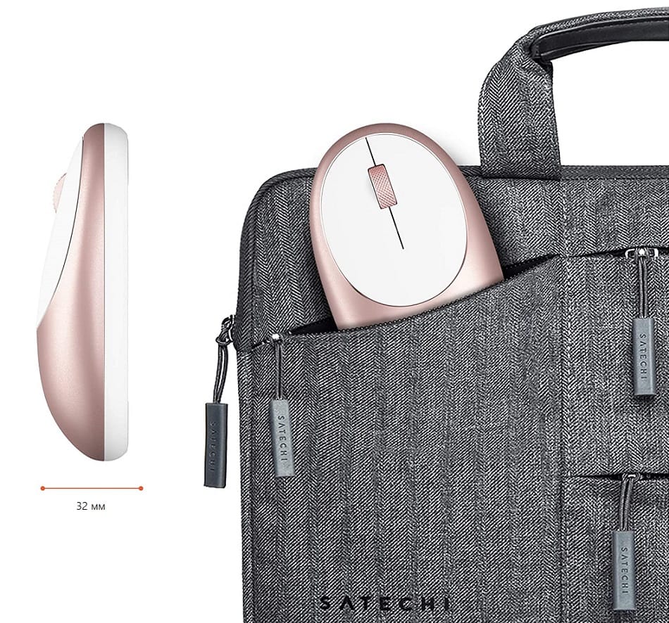 Беспроводная компьютерная мышь Satechi M1 Bluetooth Wireless Mouse. Цвет розовое золото.