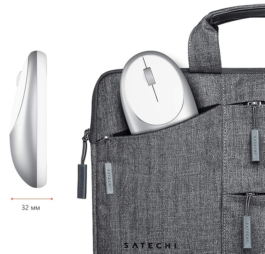 Беспроводная компьютерная мышь Satechi M1 Bluetooth Wireless Mouse. Цвет серебристый.