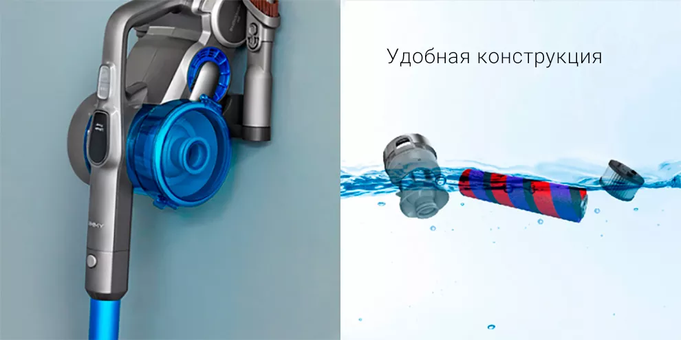 Пылесос вертикальный Jimmy JV85 Graphite+Blue Cordless Vacuum Cleaner+charger ZD24W300060U