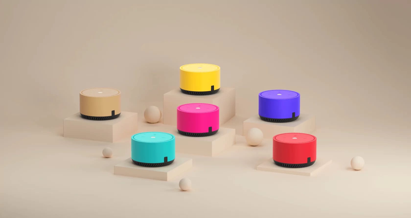 Акустическая система Yandex Яндекс.Станция Лайт Бежевая YNDX-00025 (Умная колонка с голосовым помощником)