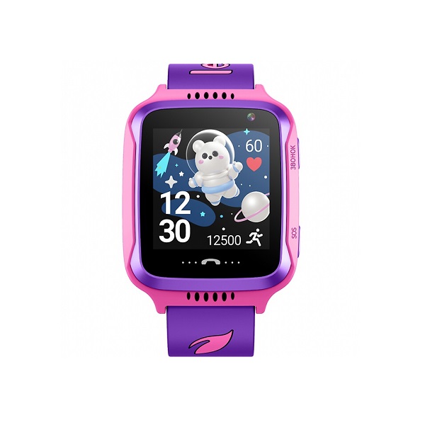 Детские умные часы LEEF Pulsar, цвет розовый+фиолетовый