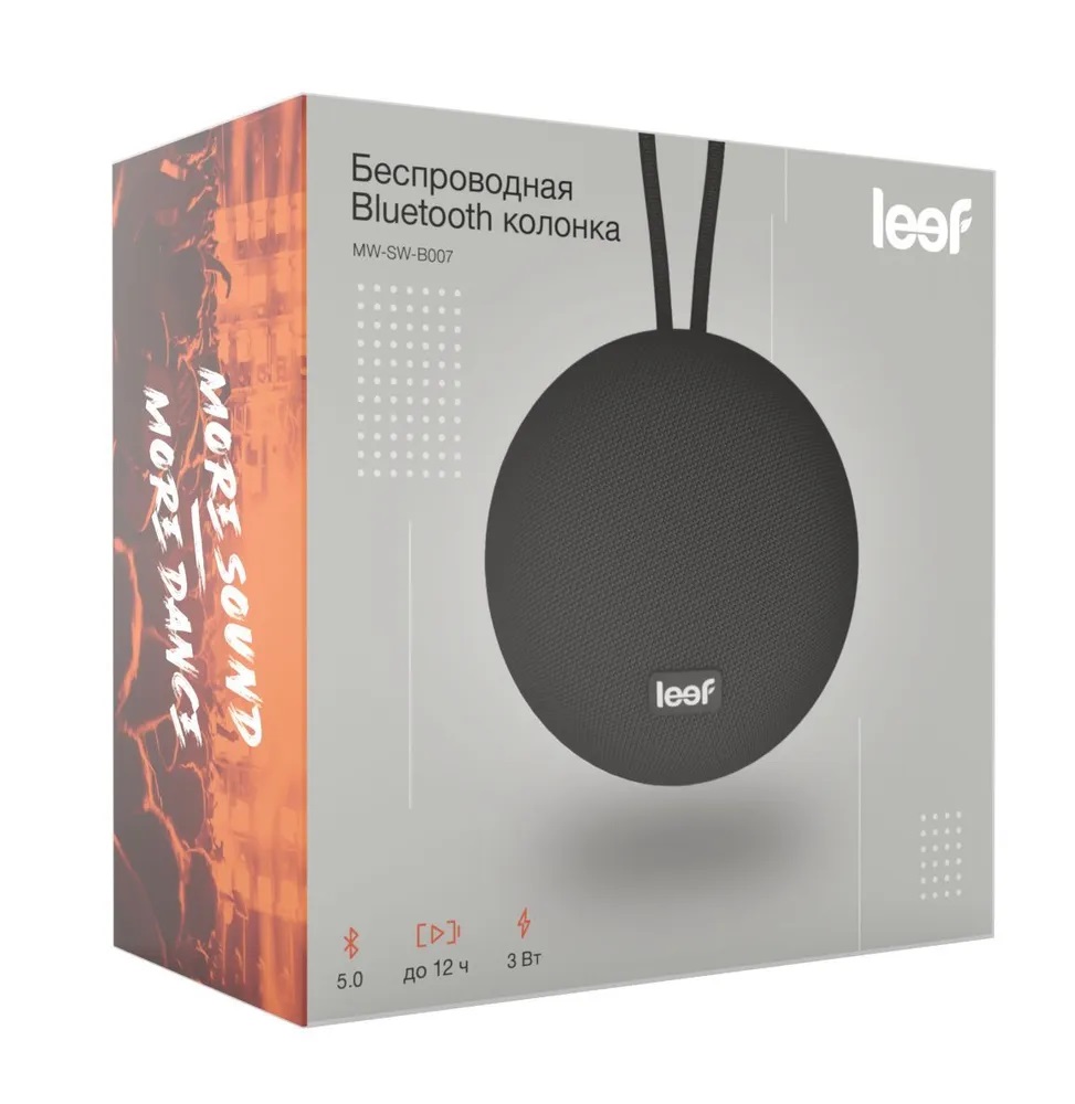 Беспроводная колонка Leef MW-SW-B007, черный