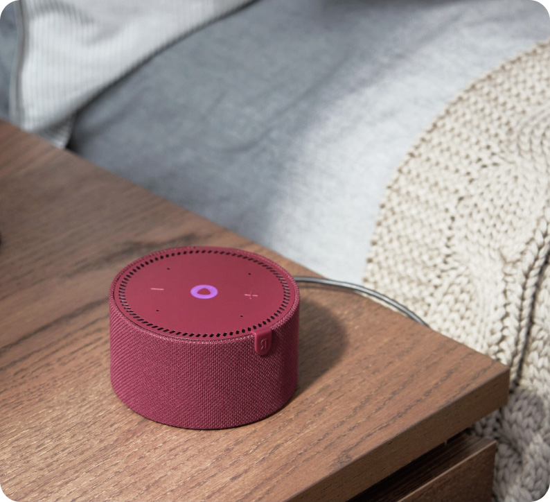 Умная колонка Яндекс.Станция мини плюс без часов, красный гранат (YNDX-00021R)