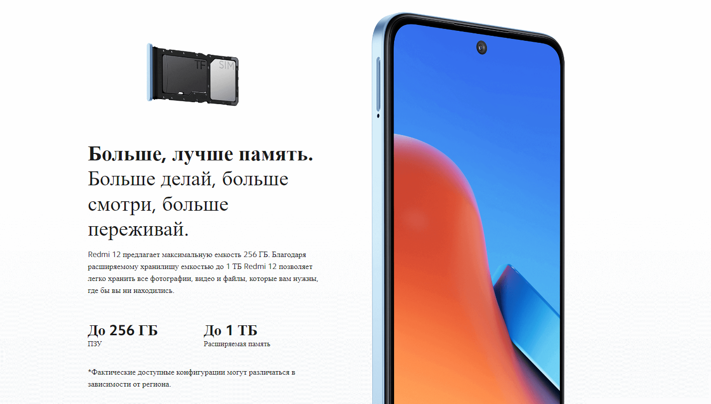 Смартфон Redmi 12 RU 4+128 Гб Midnight Black (MZB0EBXRU)