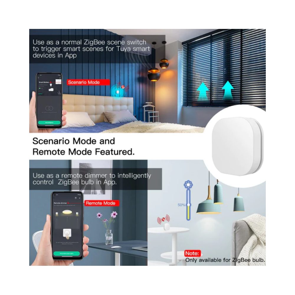 Беспроводной переключатель MOES ZigBee 1-Gang Wireless Switch — изображение 5