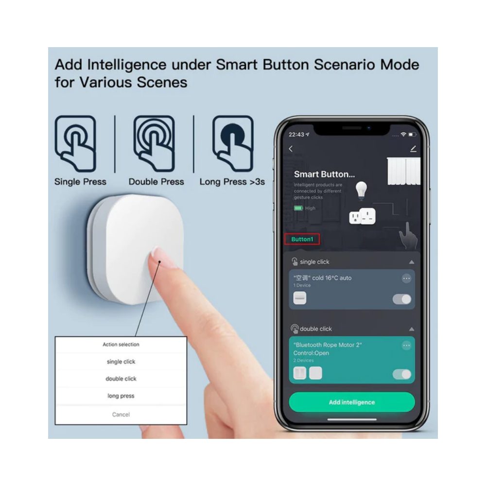 Беспроводной переключатель MOES ZigBee 1-Gang Wireless Switch — изображение 9