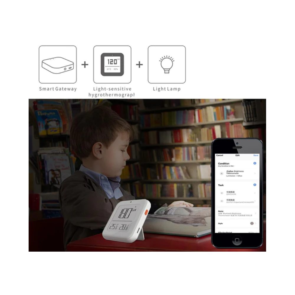 Датчик температуры, влажности и освещенности MOES Bluetooth Temperature and Humidity + Light Sensor — изображение 9