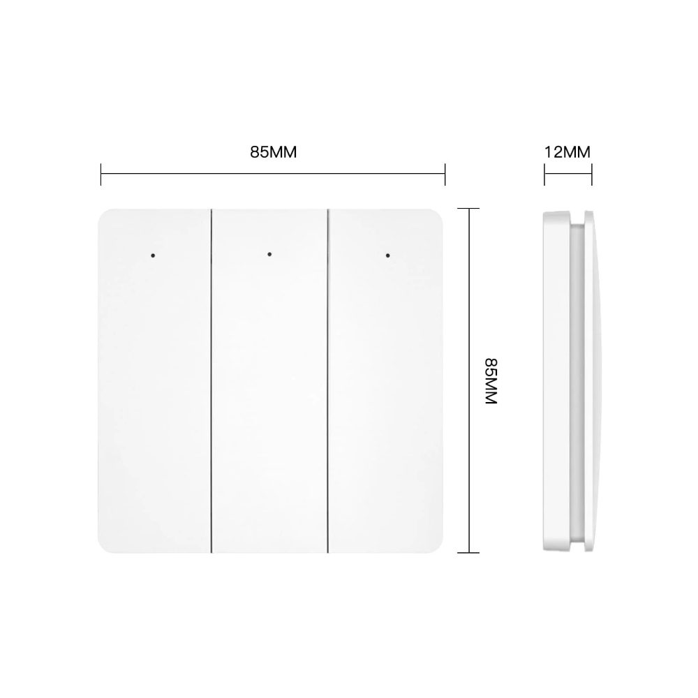 Беспроводной переключатель MOES ZigBee 3-Gang Wireless Switch — изображение 3