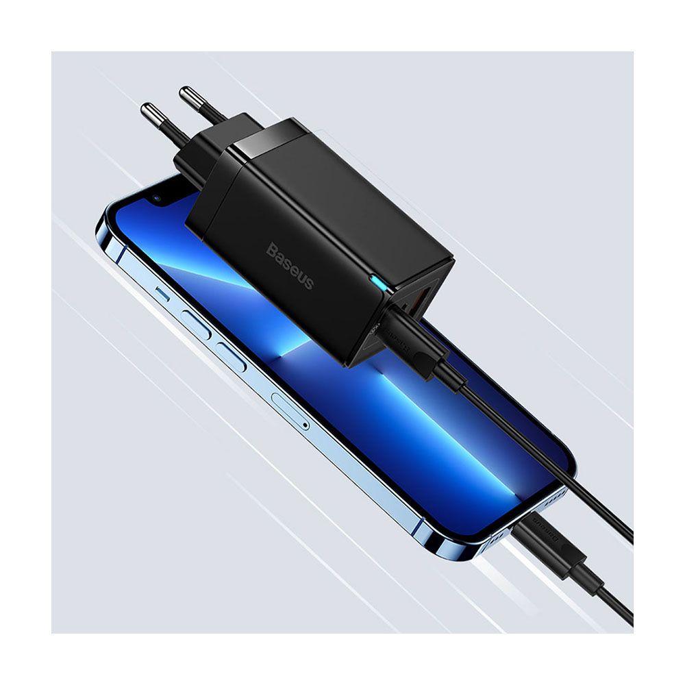 Зарядное устройство Baseus GaN3 Pro 2C + U 65 Вт EU Black 1 м черный CCGP050101 — изображение 12