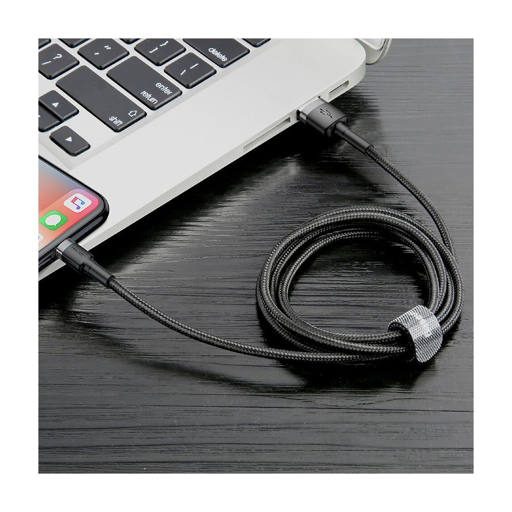 Кабель для IPhone 2 метра Baseus cafule USB for Lighting 1.5A CALKLF-CG1 — изображение 11