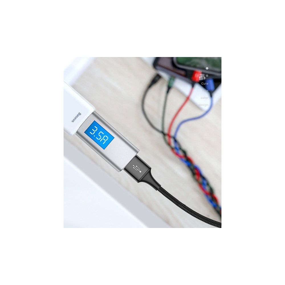 Кабель Type-C+Micro Baseus Fast 4-в-1 3,5A 1,2 м черный CA1T4-A01 — изображение 13