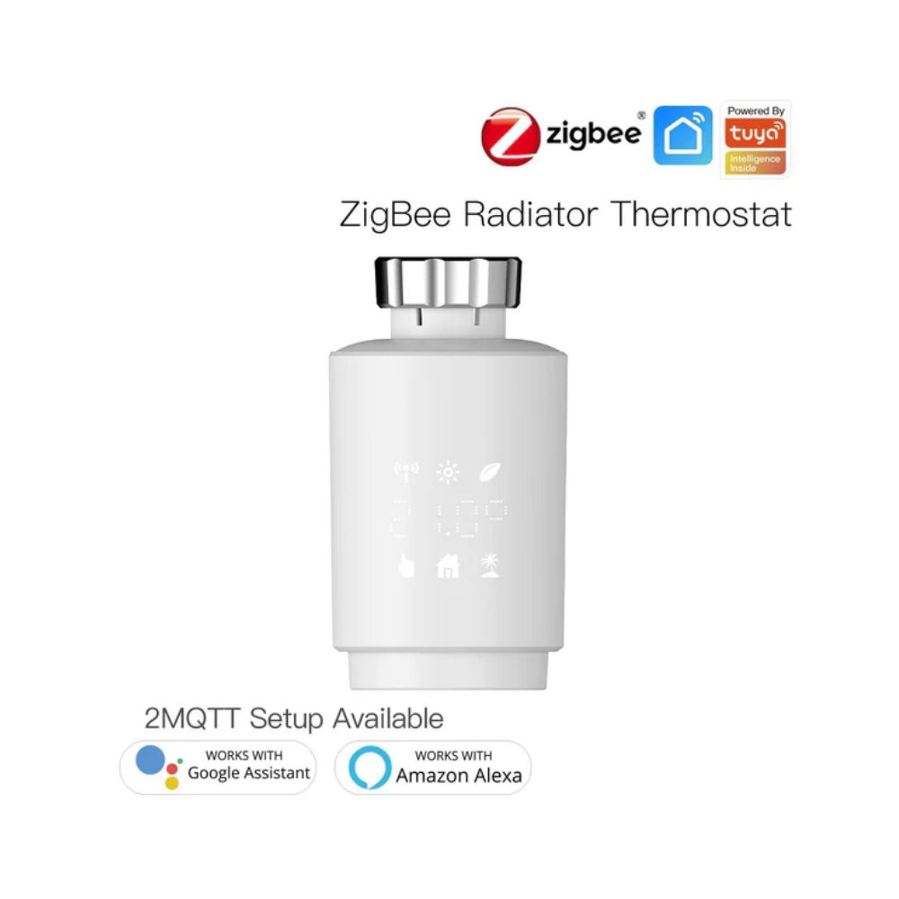 Умная термостатическая головка для радиатора отопления MOES ZigBee Thermostat Valve TV02 ZTRV-ZX-TV02