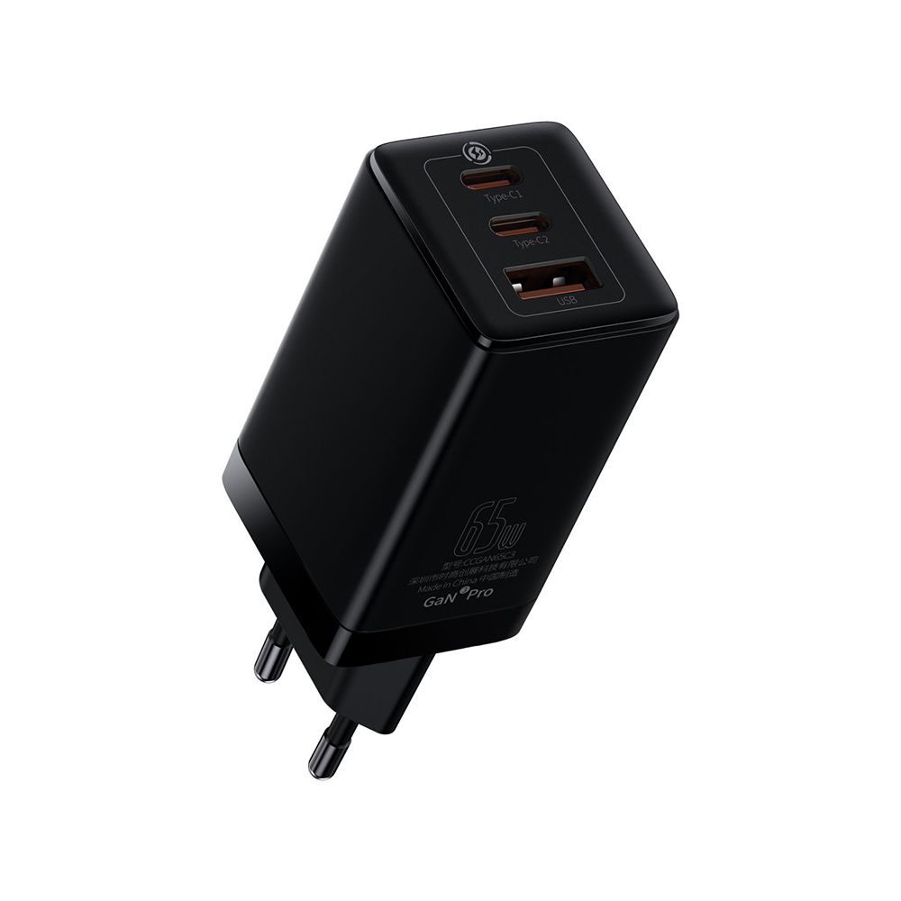 Зарядное устройство Baseus GaN3 Pro 2C + U 65 Вт EU Black 1 м черный CCGP050101 — изображение 4