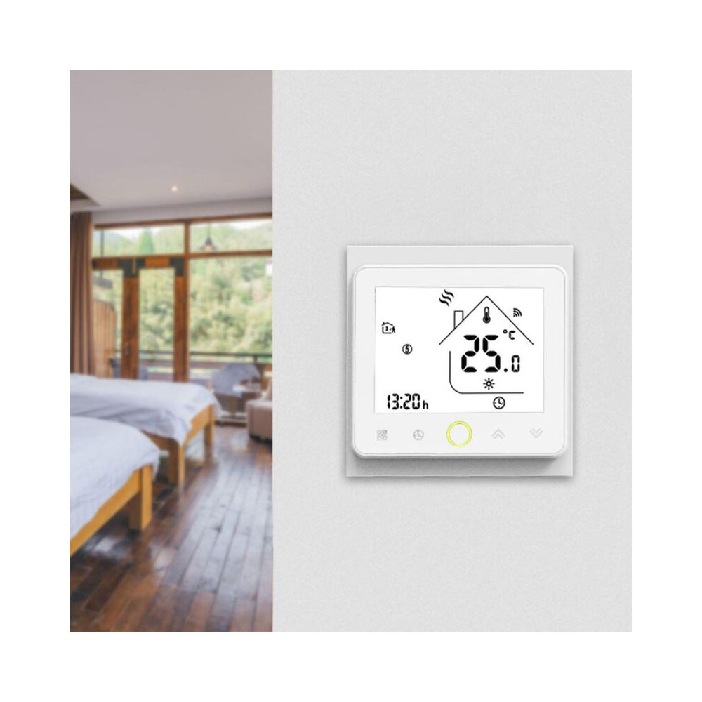 Умный терморегулятор для газового/водяного котла отопления MOES WiFi Smart Thermostat WHT-002-GC — изображение 3