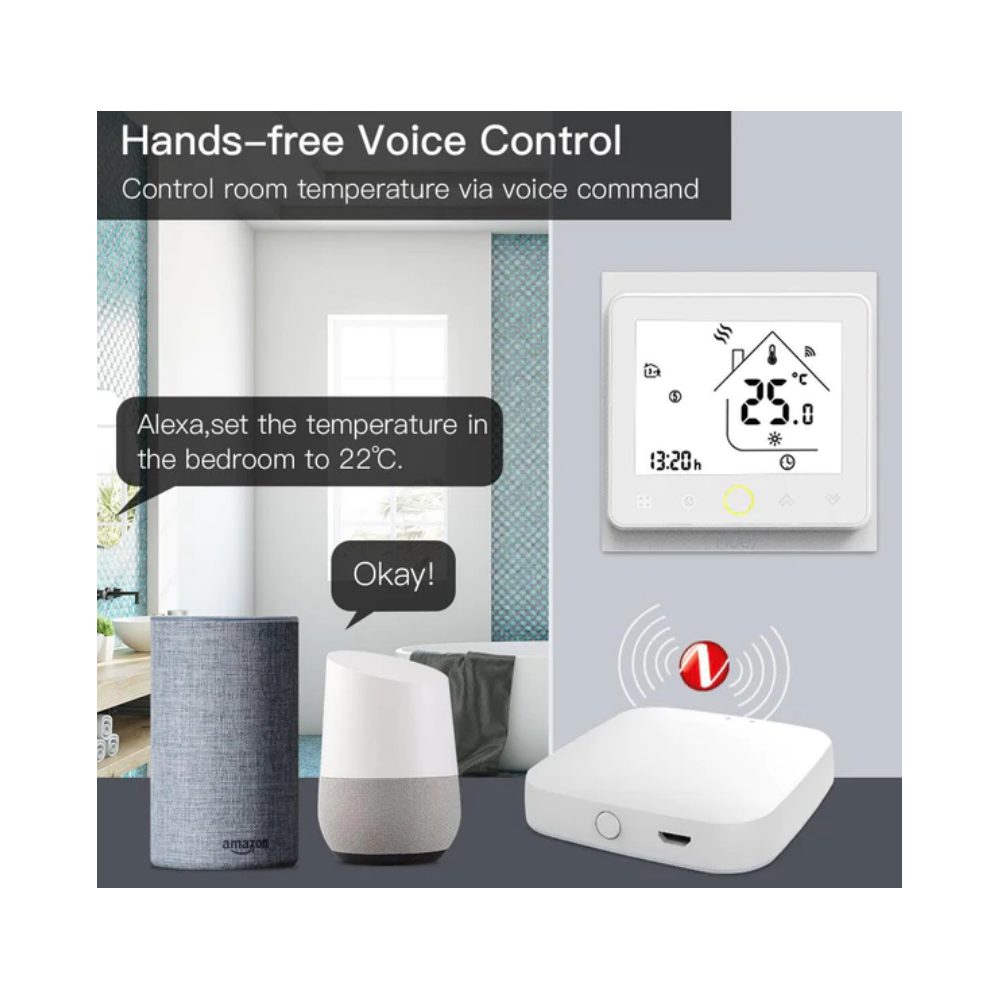 Умный терморегулятор для газового/водяного котла отопления MOES Zigbee Smart Thermostat ZHT-002-GC — изображение 11