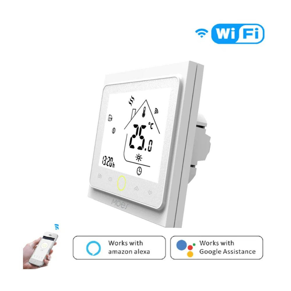 Умный терморегулятор для теплого пола MOES WiFi Smart Thermostat WHT-002-GB