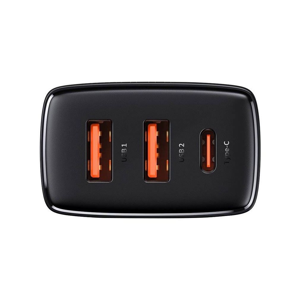 Компактное быстрое зарядное устройство Baseus 2U+C 30 Вт EU Black CCXJ-E01 — изображение 7