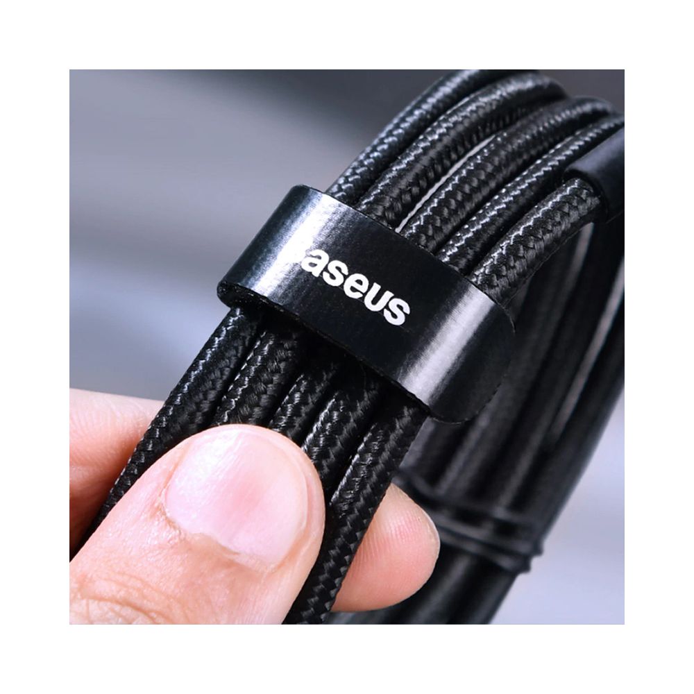 Кабель Type-C для зарядки флэш-памяти Baseus Cafule PD2.0 100 Вт 2 м (20V 5A) Серый + черный CATKLF-ALG1 — изображение 8