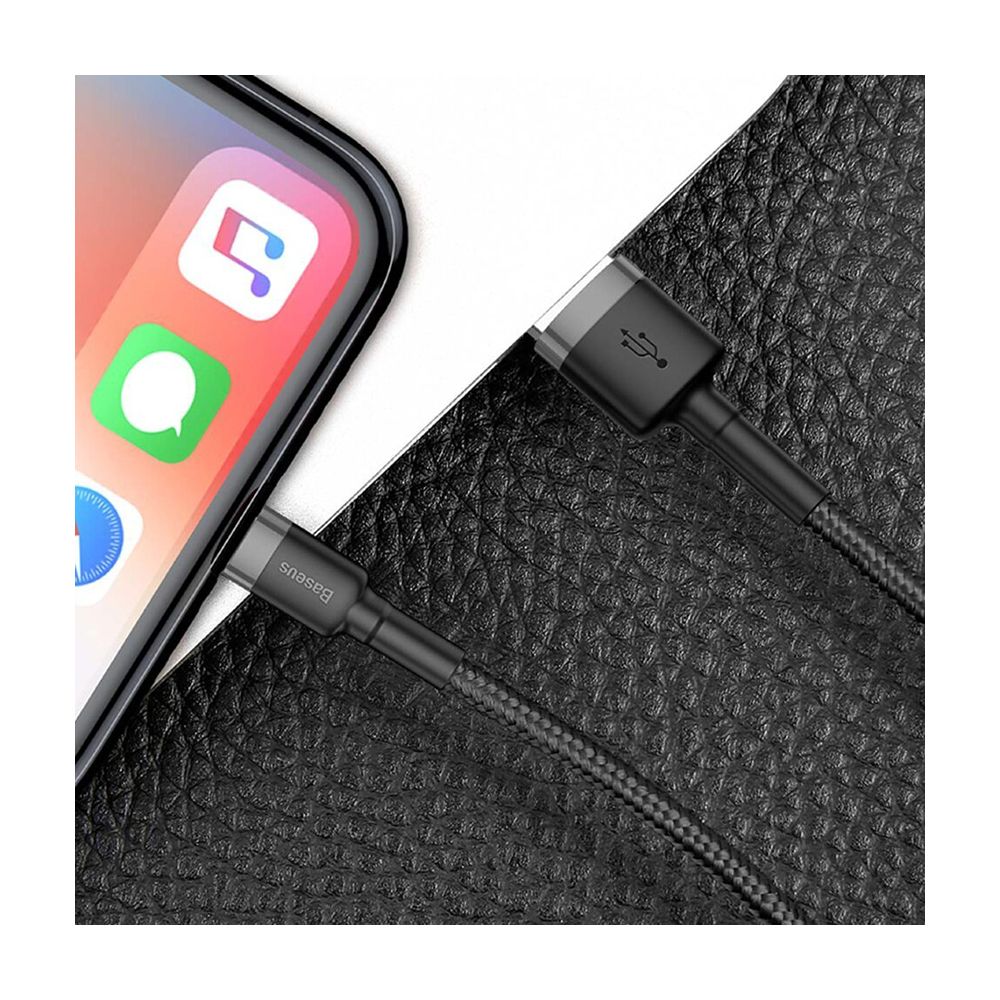 Кабель для IPhone 2 метра Baseus cafule USB for Lighting 1.5A CALKLF-CG1 — изображение 9