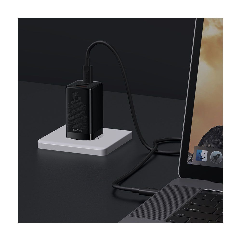 Зарядное устройство Baseus GaN3 Pro 2C + U 65 Вт EU Black 1 м черный CCGP050101 — изображение 10