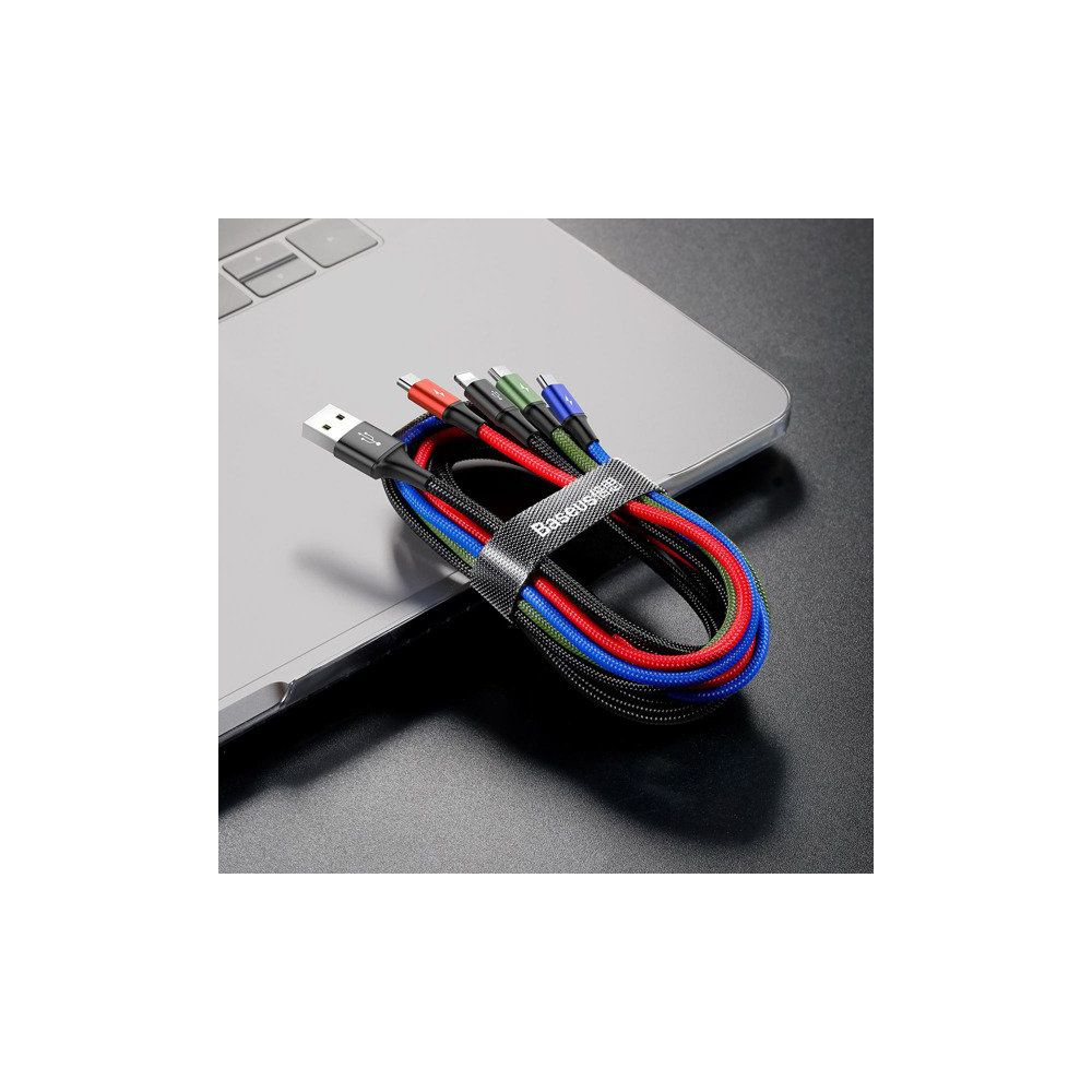 Кабель Type-C+Micro Baseus Fast 4-в-1 3,5A 1,2 м черный CA1T4-A01 — изображение 10
