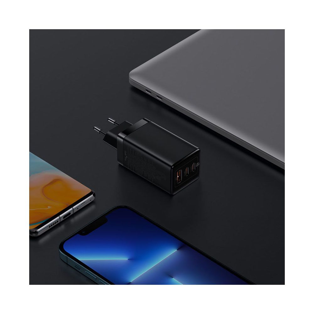 Зарядное устройство Baseus GaN3 Pro 2C + U 65 Вт EU Black 1 м черный CCGP050101 — изображение 11