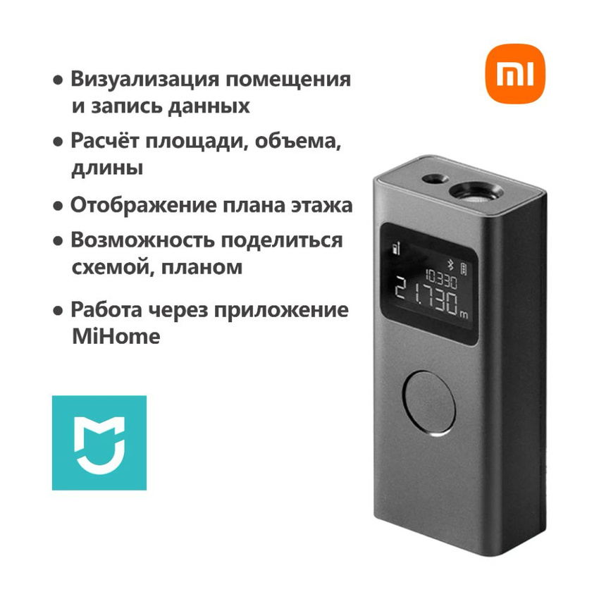 Дальномер лазерный Xiaomi Smart Laser Measure MJJGCJYD001QW (BHR5596GL) — изображение 3