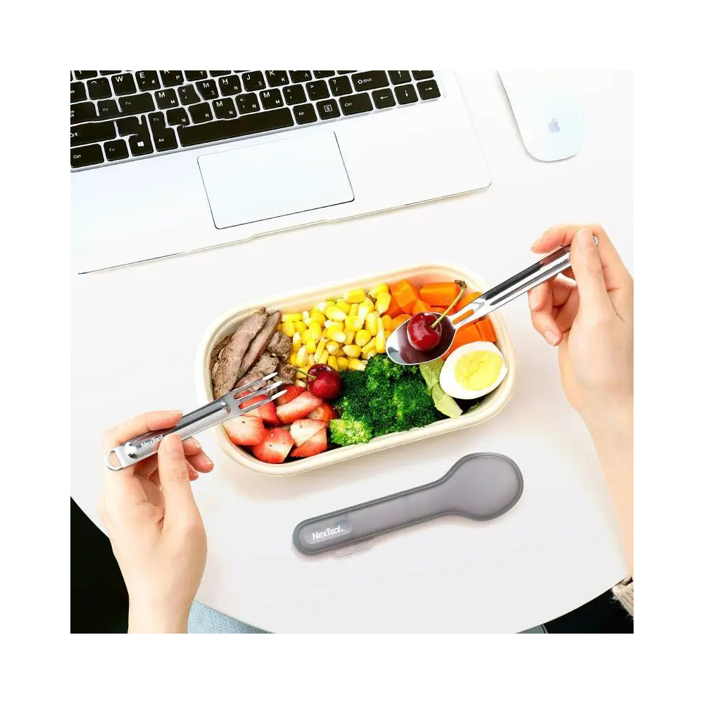 Походный набор столовых приборов (ложка и вилка) NEXTool Stainless Steel Portable Tableware NE20007 — изображение 10