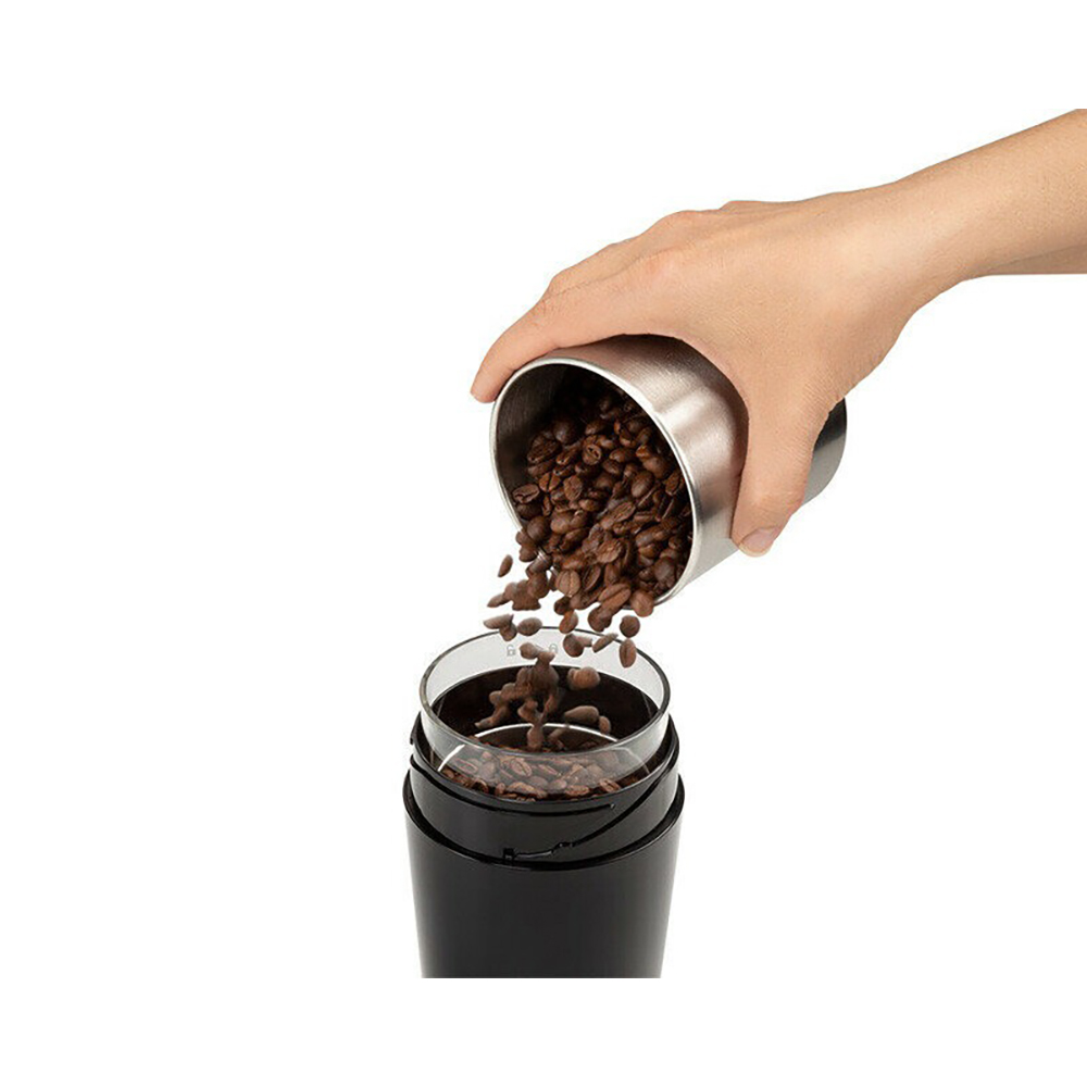 Кофемолка Delonghi KG200 170Вт сист.помол.:ротац.нож вместим.:90гр черный — изображение 3