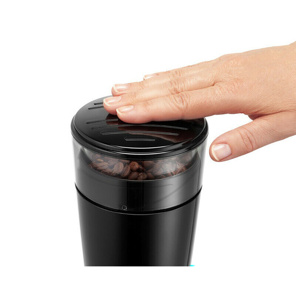 Кофемолка Delonghi KG200 170Вт сист.помол.:ротац.нож вместим.:90гр черный — изображение 4