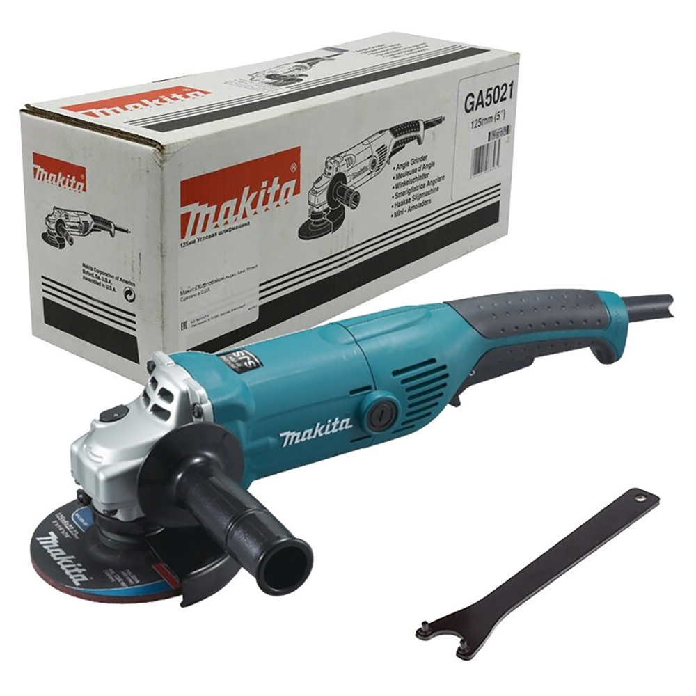 УШМ Makita ф125мм,1050Вт,11000обм,2.3кг,кор,муфта SJS,фикс вкл-ля,шлиф диск — изображение 11