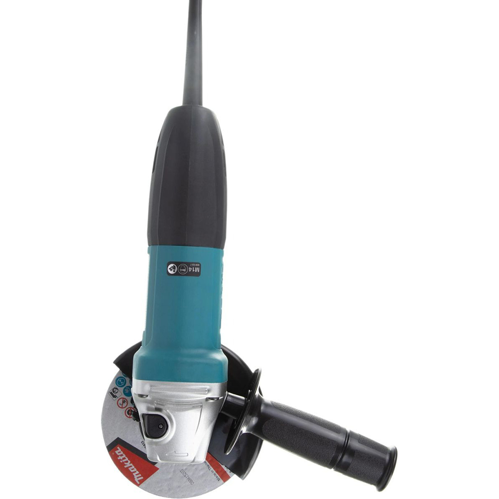 УШМ Makita, ф125мм,720Вт,11000обм,1.9кг,кор,Курковый Выключатель, шлиф диск — изображение 4