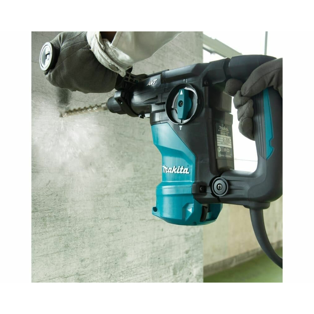 Перфоратор Makita SDS-plus,1050Вт,3реж,30мм,3,9Дж,0-840 об/мин, 0-4500 уд/мин, 4,5 кг, антивибр.ручка,подде — изображение 5