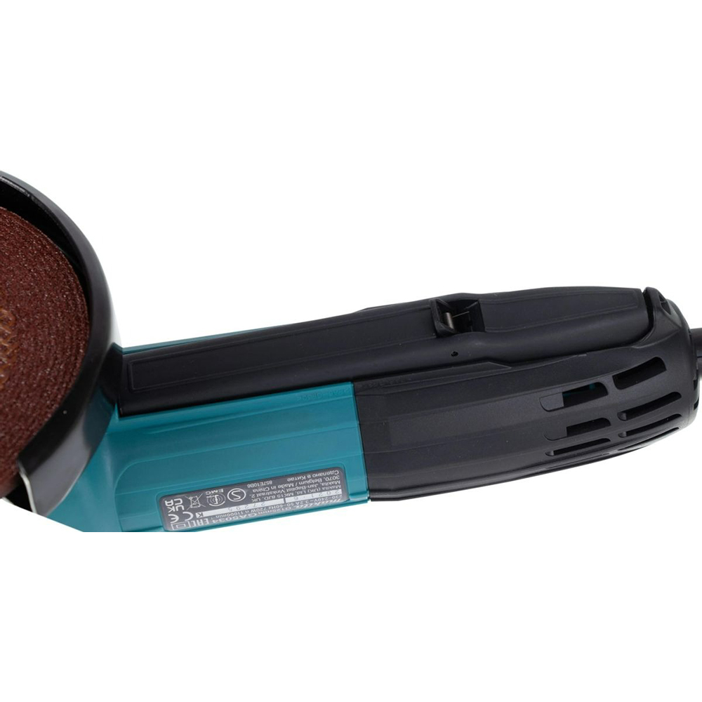 УШМ Makita, ф125мм,720Вт,11000обм,1.9кг,кор,Курковый Выключатель, шлиф диск — изображение 7