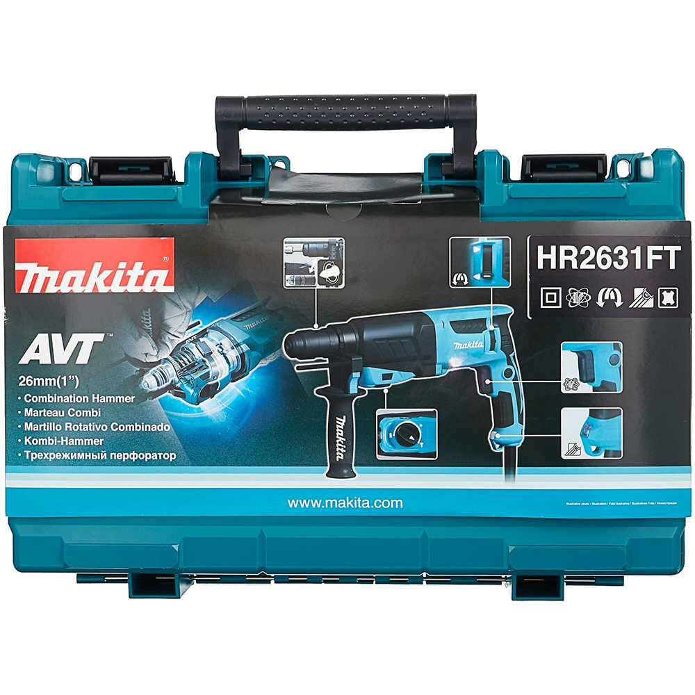 Перфоратор Makita, SDS+,800Вт,3реж,2.7Дж,0-4600ум,3.1кг, чем,подсветка,бсъемный патрон,АВТ — изображение 9