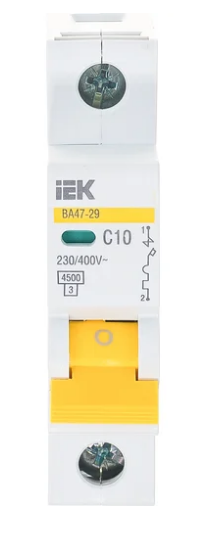 IEK KARAT Автоматический выключатель ВА47-29 1P C 10А 4,5кА IEK 2 шт
