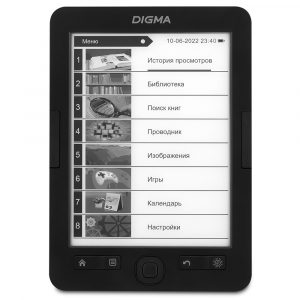 Электронная книга Digma R654 6" E-ink HD Pearl  600MHz/4Gb графит