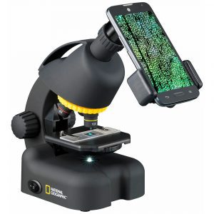 Микроскоп Bresser National Geographic с адаптером для смартфона. Цвет: черный