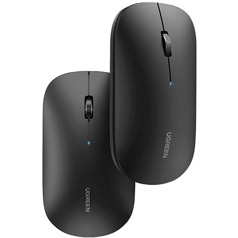 Беспроводная компьютерная мышь UGREEN MU001 (90531) Portable Wireless Mouse 4000DPI 2.4G and Bluetooth Silence Desig. Цвет: черный — изображение 3