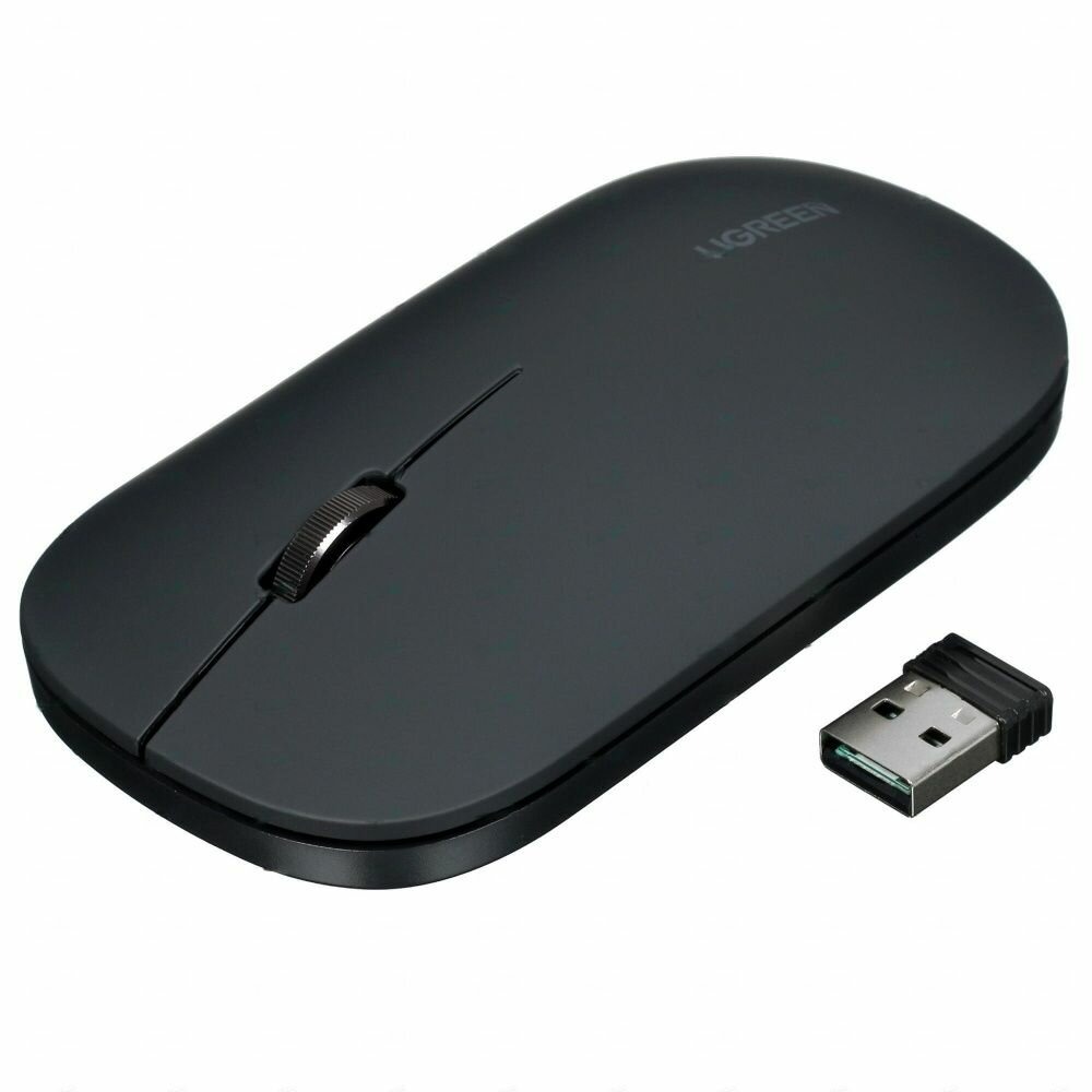 Беспроводная компьютерная мышь UGREEN MU001 (90531) Portable Wireless Mouse 4000DPI 2.4G and Bluetooth Silence Desig. Цвет: черный — изображение 10