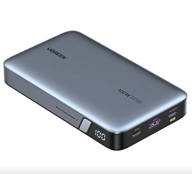 Внешний аккумулятор UGREEN PB720 (25188) PD 100W Power Bank 20000mAh - Gray
